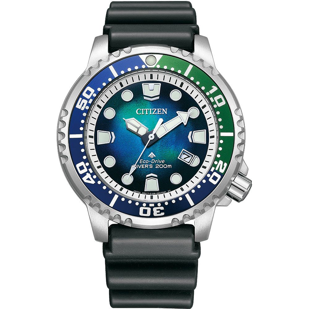 CITIZEN 星辰 千彩之海 UNITE with BLUE 限量 PROMASTER 光動能200米潛水錶 BN0166-01L