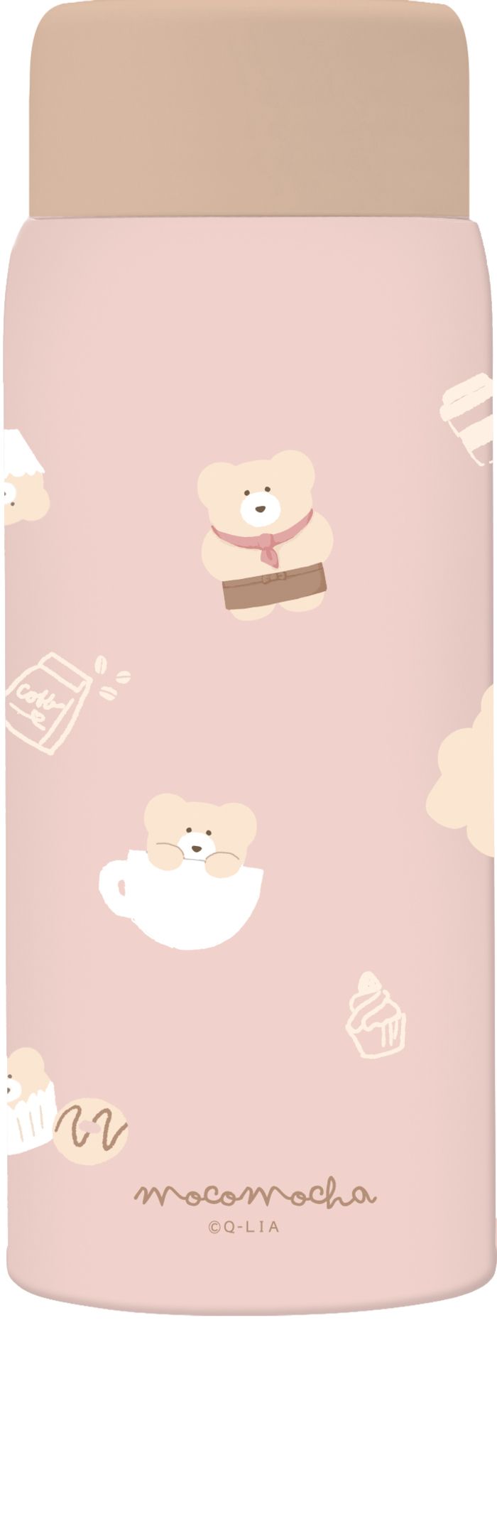 日本 Q-LiA Moco Mocha 350ml不鏽鋼保溫瓶/ Milk tea