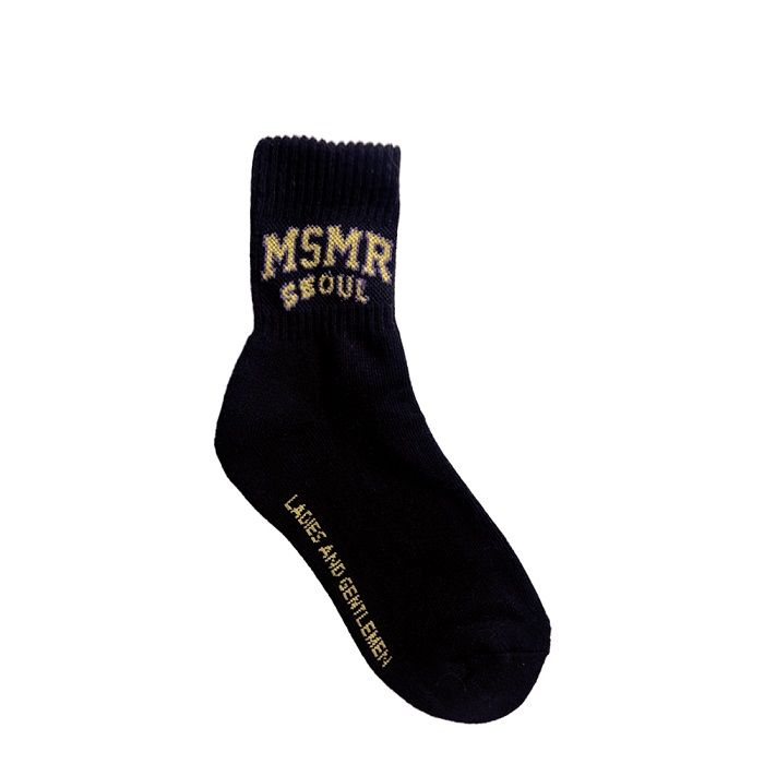 韓國 MSMR 短筒襪/ Basketball quarter/ 黑/ 禮物套組
