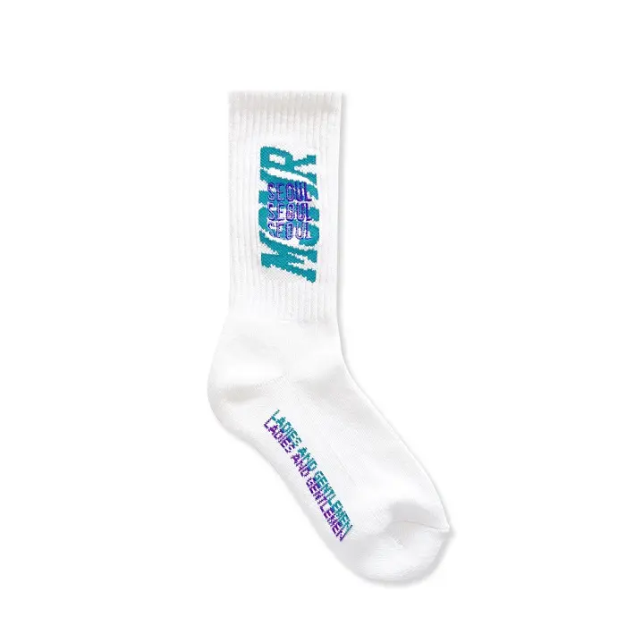 韓國 MSMR 中筒襪/ Seoul logo/ 白/ 禮物套組