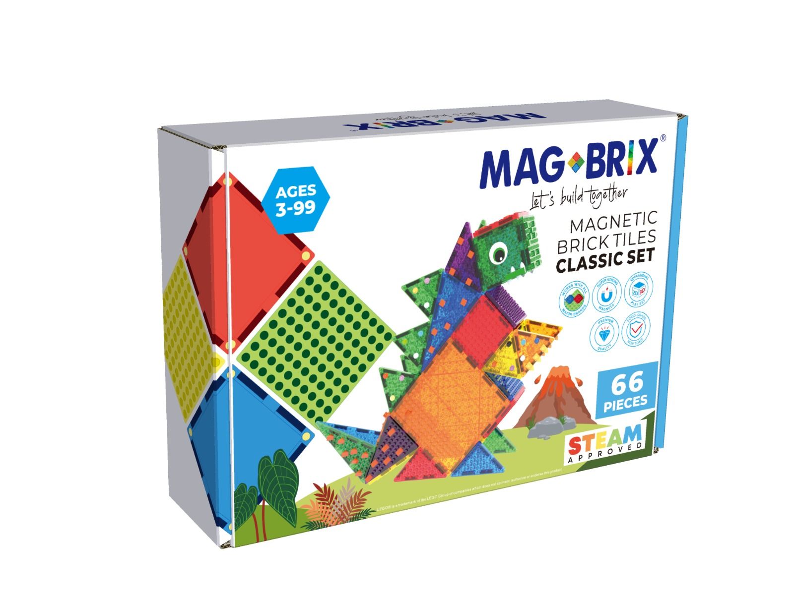澳洲 Magbrix® 積木磁力片/ 66pcs/ 綜合造型組