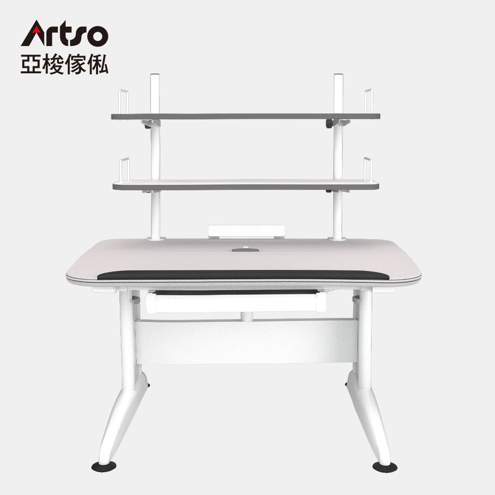 Artso 亞梭 DK-II桌 120cm-書架型-米灰色(潔菌桌板/兒童桌/成長桌/學習桌/升降桌)