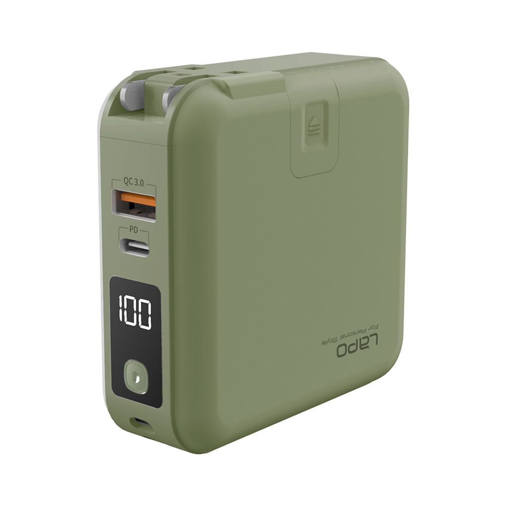 【LaPO】升級二代WT-03CM 多功能無線充行動電源 10000mAh/ 抹茶綠