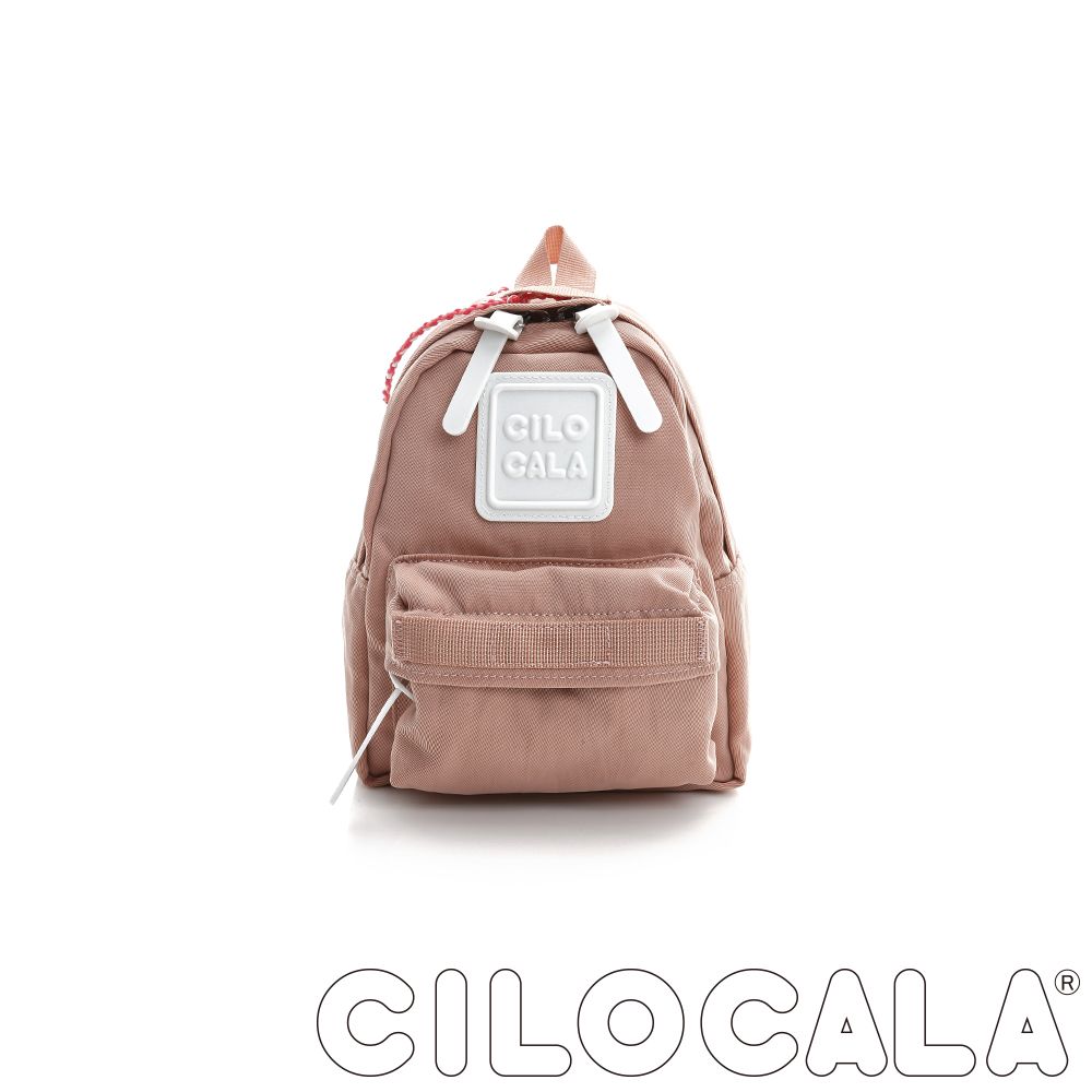CILOCALA 亮彩尼龍防潑水後背包-迷你 粉色