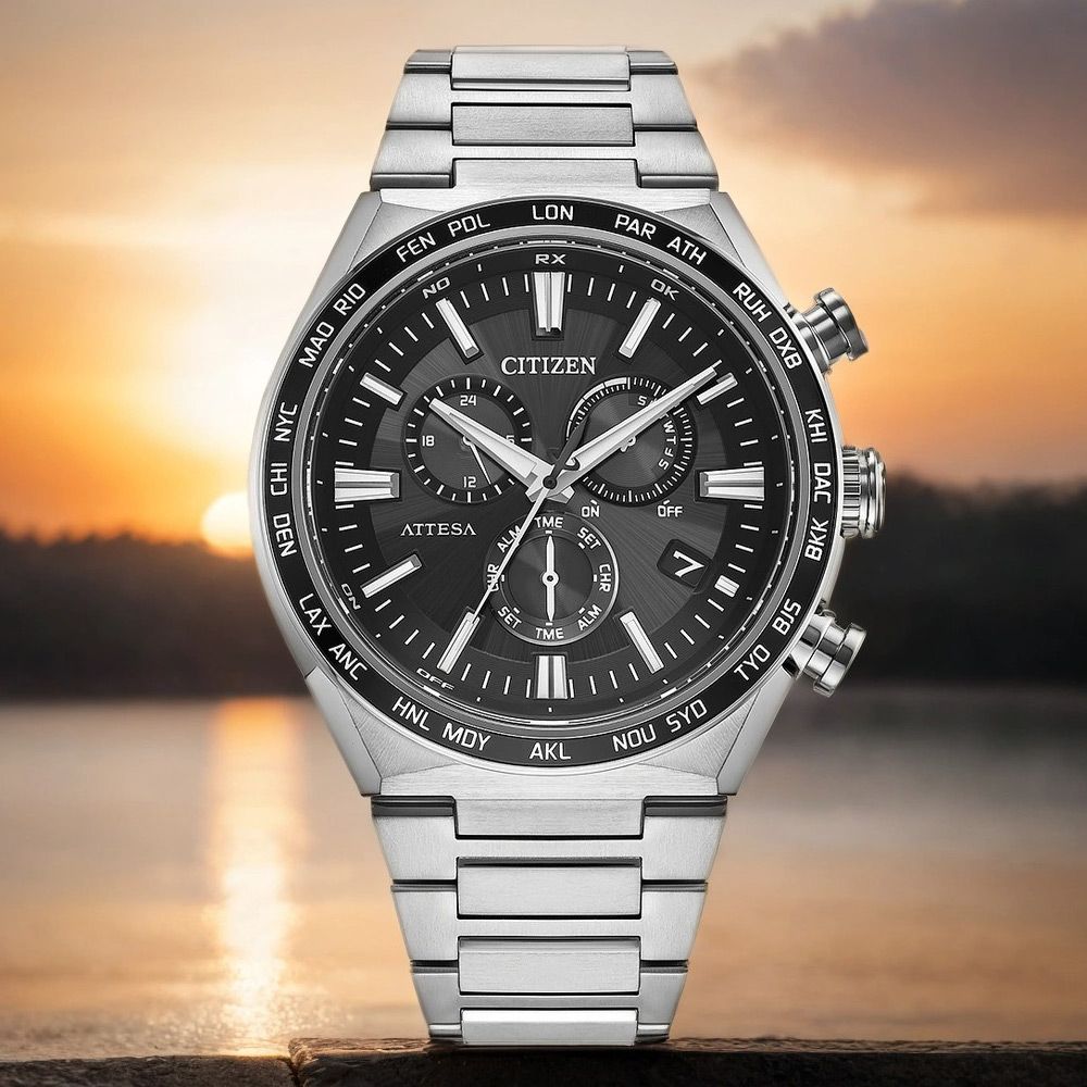 CITIZEN 星辰 超級鈦 光動能電波計時手錶 CB5966-69E