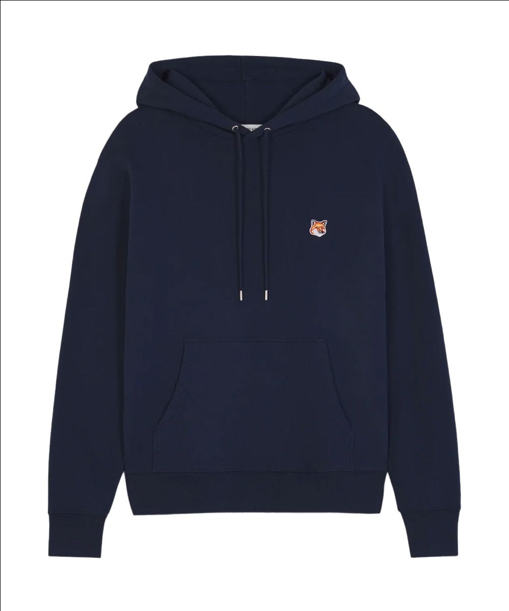 MAISON KITSUNÉ 午夜藍狐狸頭LOGO經典連帽衛衣/中性/XS