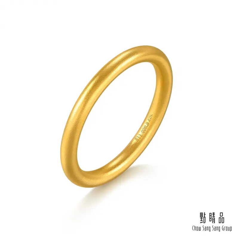 點睛品 簡約細環 黃金戒指_計價黃金(港圍17號)