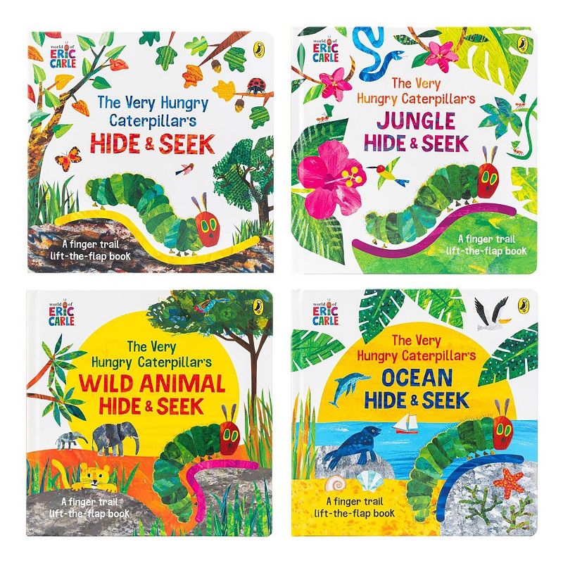 好餓毛毛蟲機關翻頁組➤The Very Hungry Caterpillar: Hide-and-Seek Collection (4冊合售)