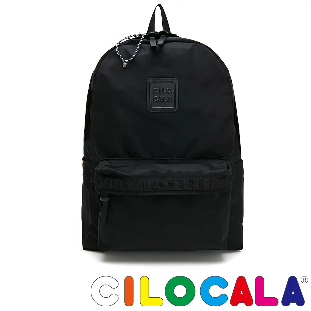 CILOCALA 亮彩尼龍防潑水BLACKY後背包-大 黑