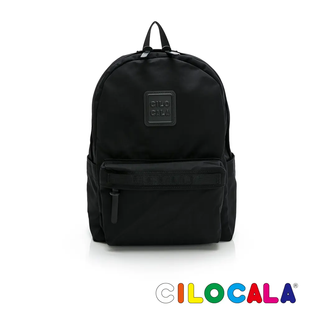 CILOCALA 亮彩尼龍防潑水BLACKY後背包-中大 黑