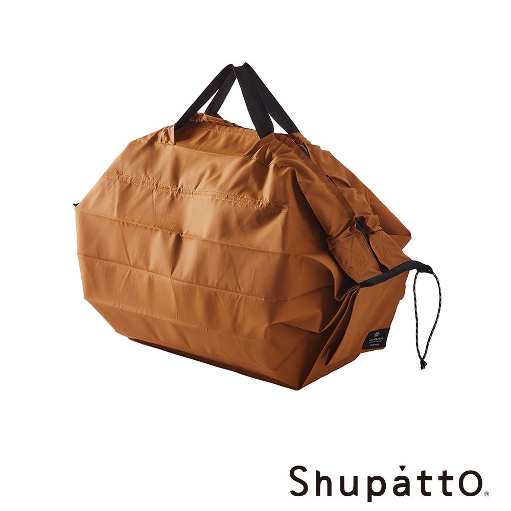 Shupatto 燈籠型戶外系列防潑水秒收保冷袋/ 琥珀棕