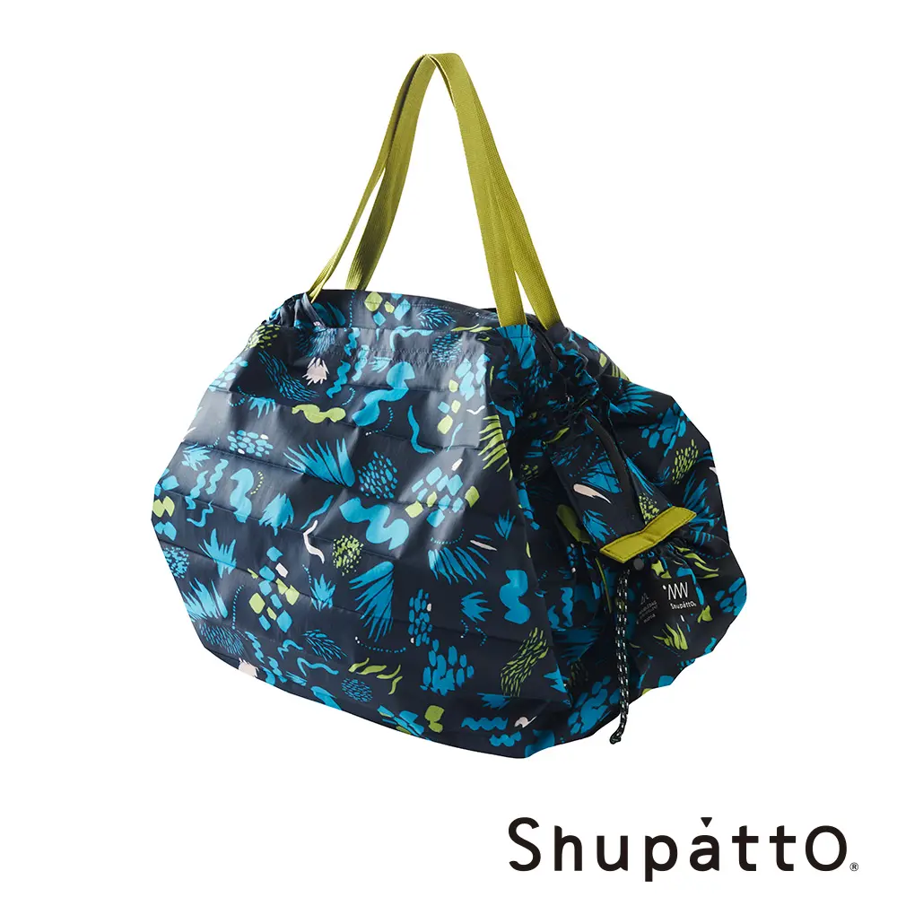 Shupatto 燈籠型戶外系列防潑水秒收環保啪啪包-大27L/ 野地藍