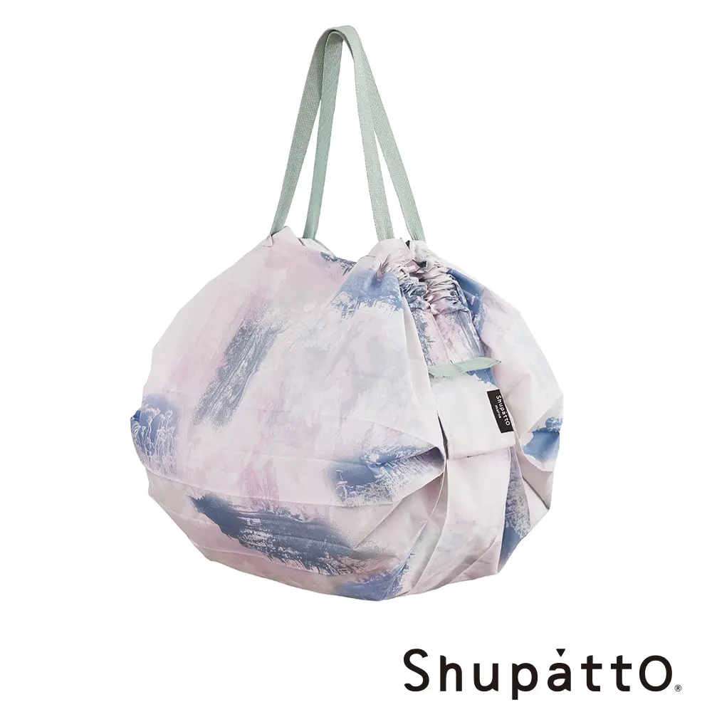 Shupatto 燈籠型海外限定夢幻島系列秒收環保啪啪包-中/ 海峽粉