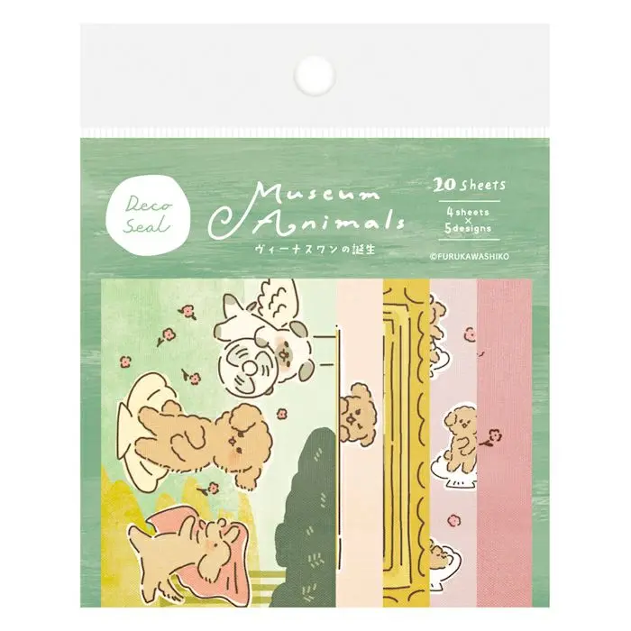 日本 Wa-Life Museum Animals 裝飾貼紙/ 維納斯汪的誕生