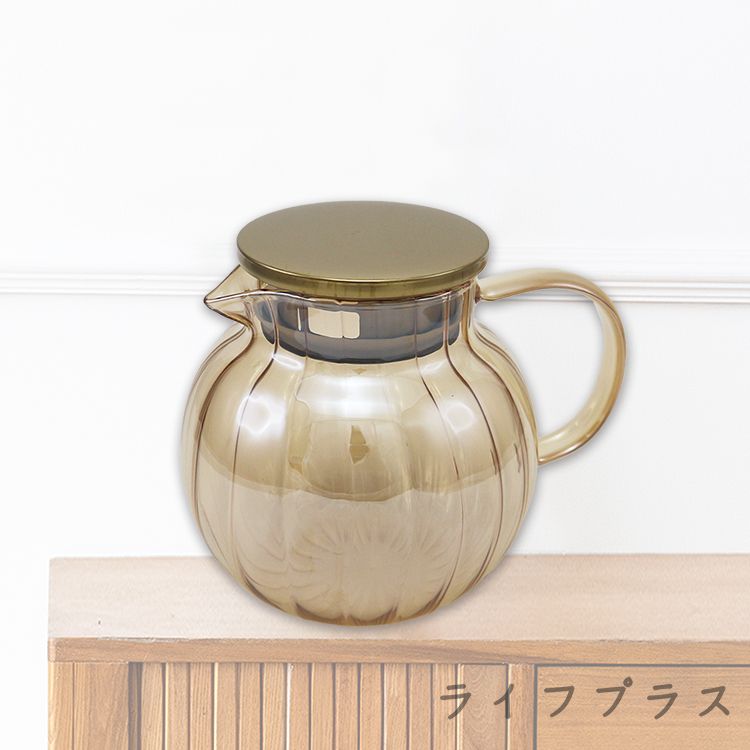 AWANA耐熱玻璃南瓜壺-1200ml-1組/ 茶色