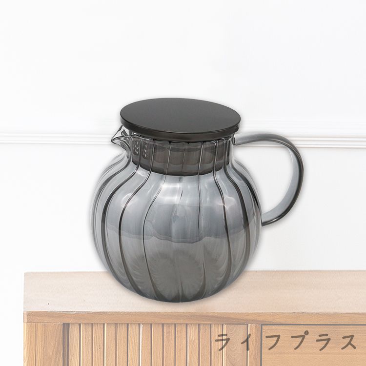 AWANA耐熱玻璃南瓜壺-1200ml-1組/ 灰黑色
