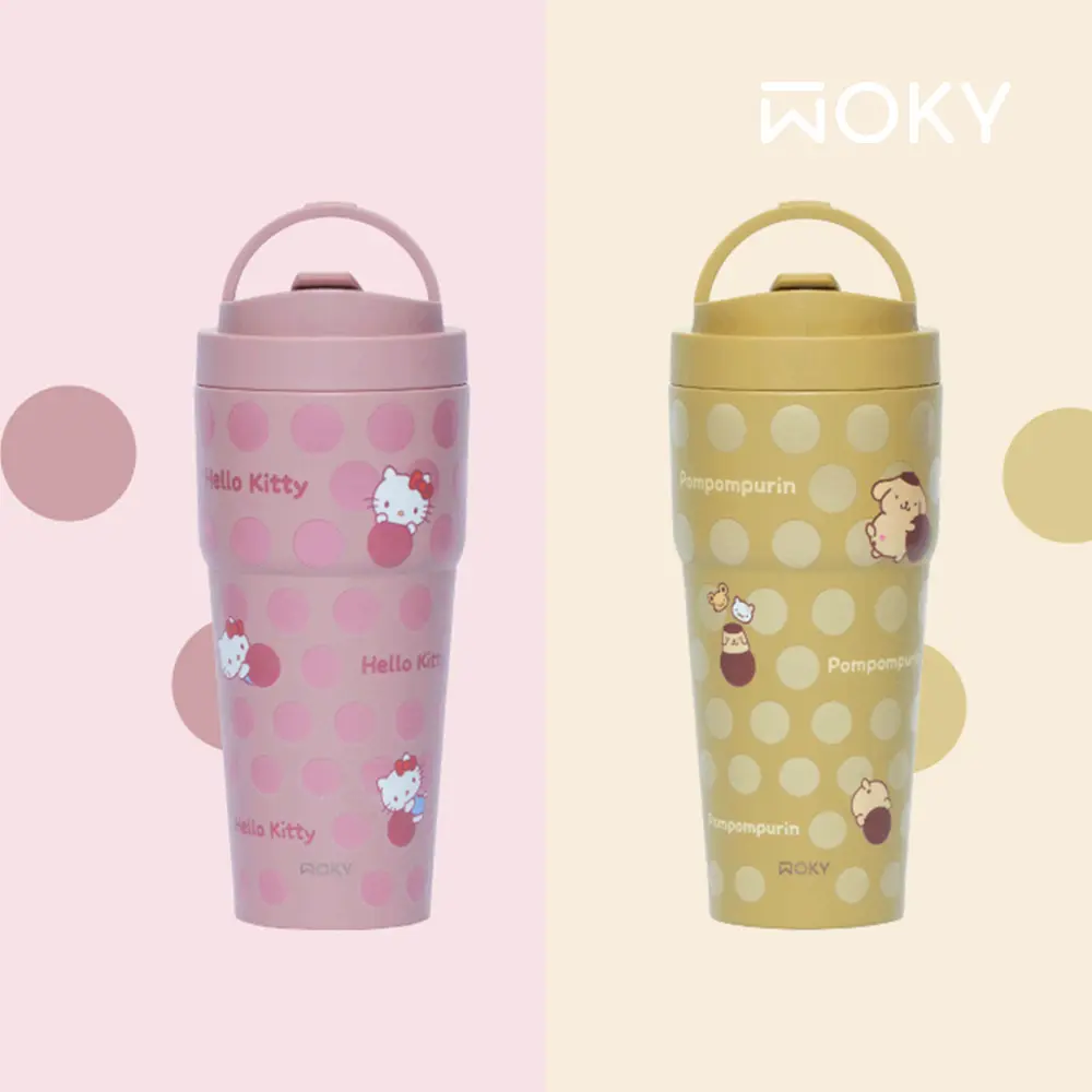 WOKY沃廚 x SANRIO聯名-[●●]渾圓杯/ 770ml/ 恆星之緣/ 黛粉