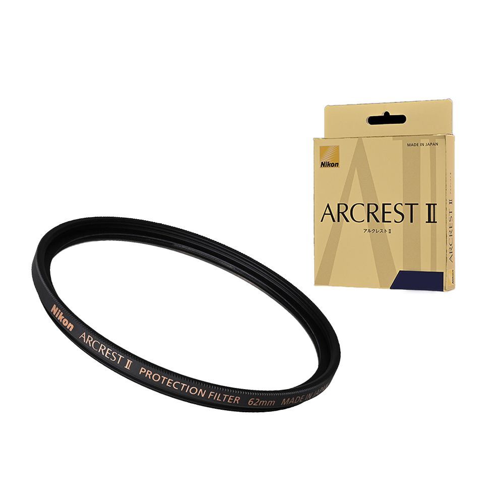 Nikon ARCREST II PROTECTION FILTER 62mm 保護鏡 雙面防靜電、防潑水、防油汙塗層
