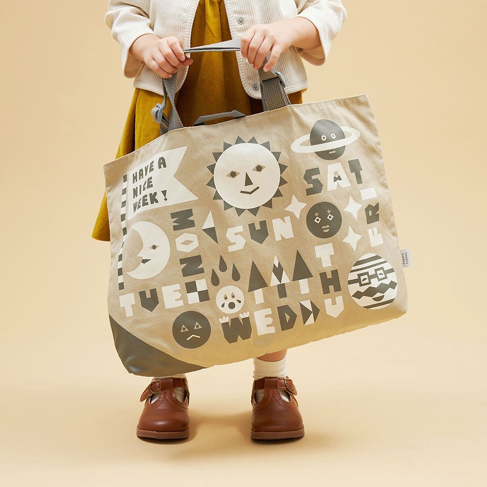 10mois x tupera tupera防水手提包/ 淺咖啡