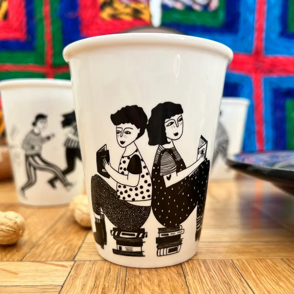 比利時 helen b 陶瓷杯/ book lovers