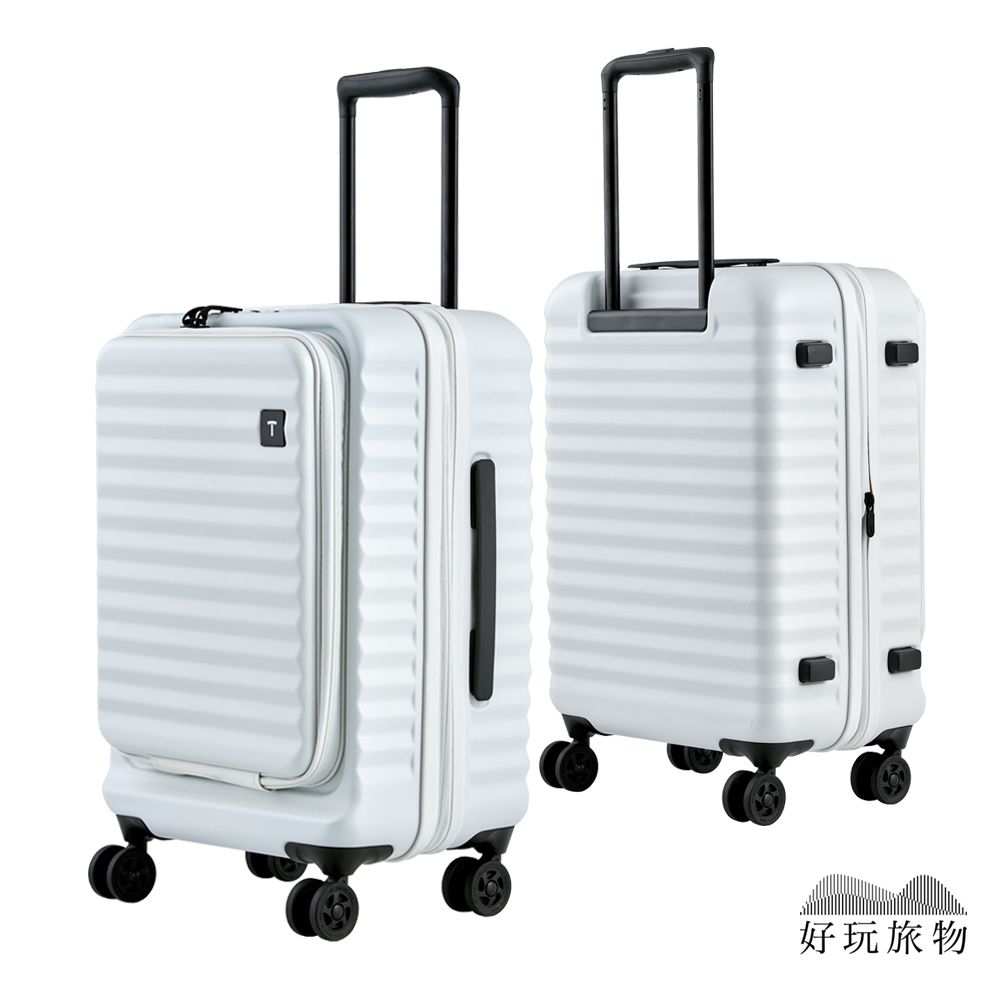 【好玩旅物】28吋_1/9開可擴展超輕PC行李箱/ 28吋/ 珍珠白