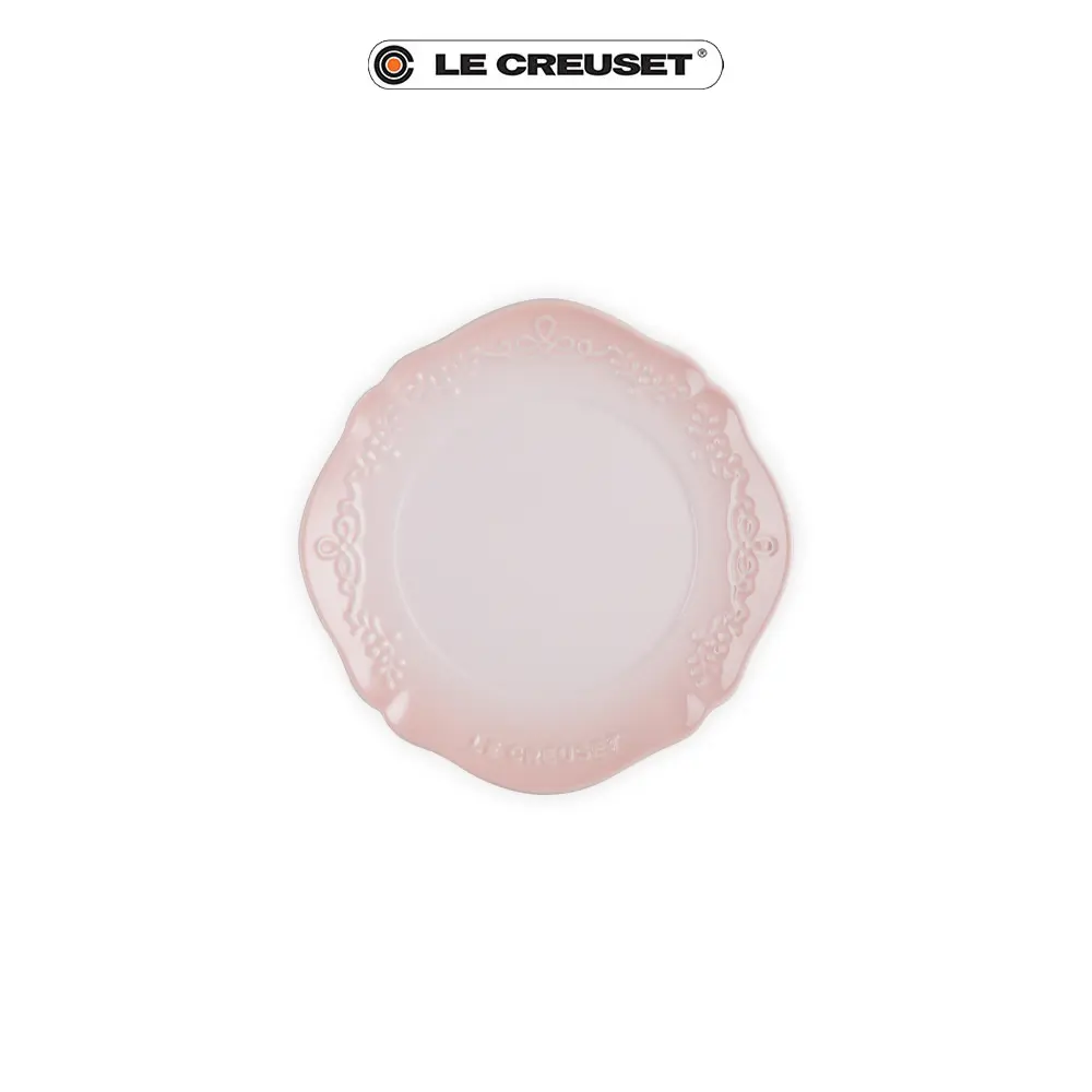 LE CREUSET瓷器永恆花蕾系列/ 圓盤/ 22cm/ 貝殼粉