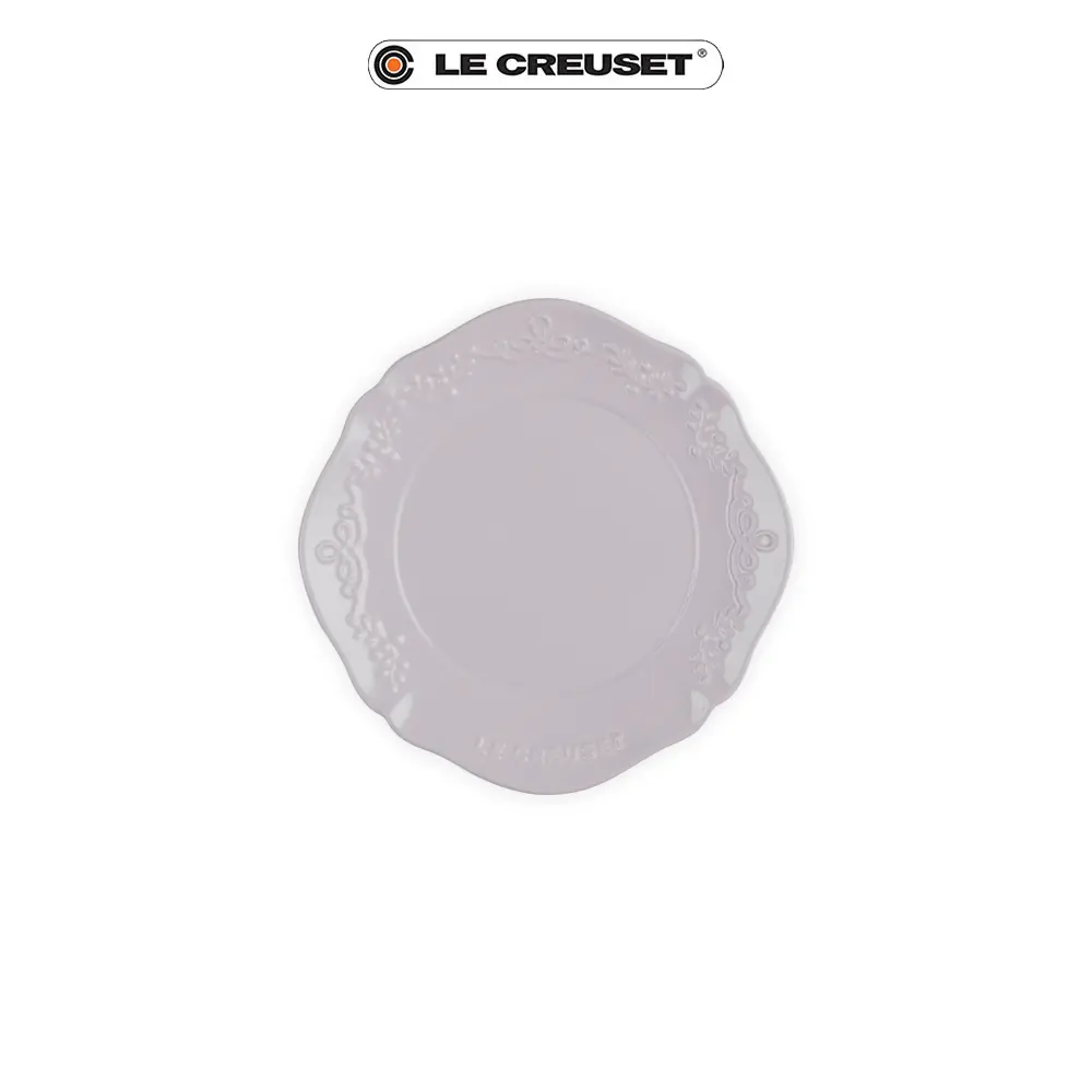 LE CREUSET瓷器永恆花蕾系列/ 圓盤/ 22cm/ 柔粉紫
