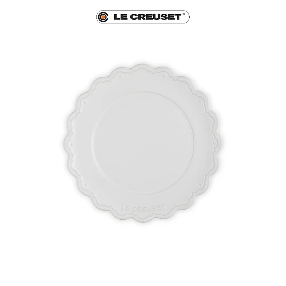 LE CREUSET瓷器永恆花蕾系列/ 圓盤/ 27cm/ 棉花白