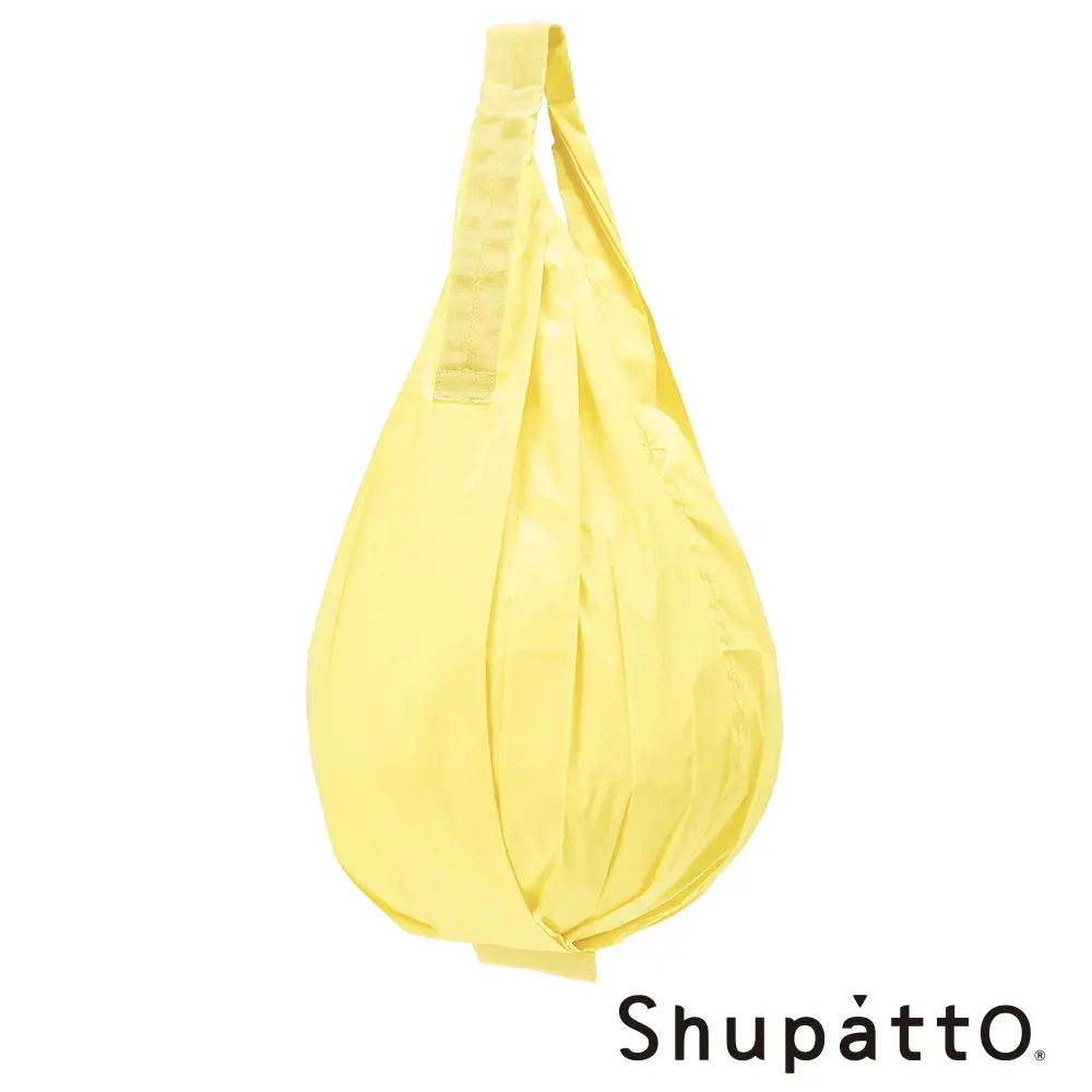 Shupatto 水滴型素色秒收環保啪啪包-大/ 檸檬黃