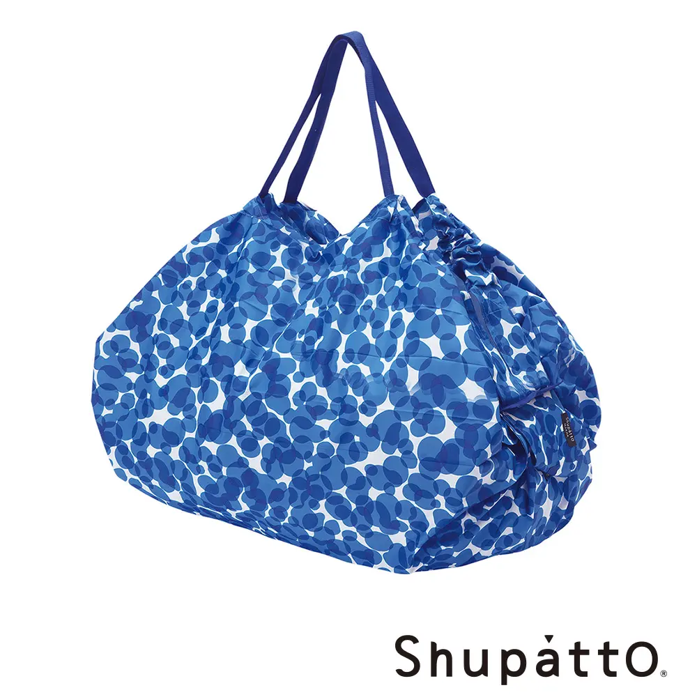 Shupatto 燈籠型秒收環保啪啪包-大/ 點點藍