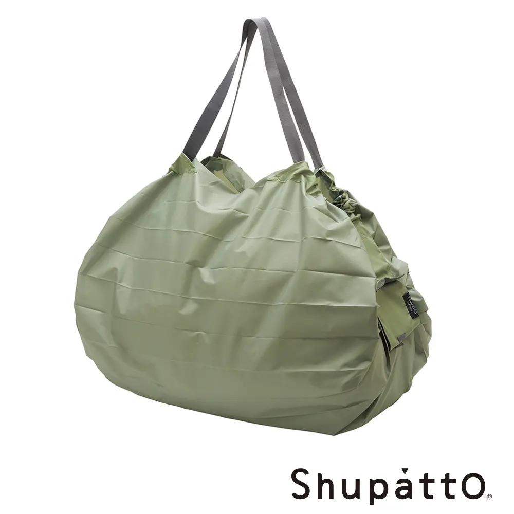 Shupatto 燈籠型素色秒收環保啪啪包-大/ 林綠