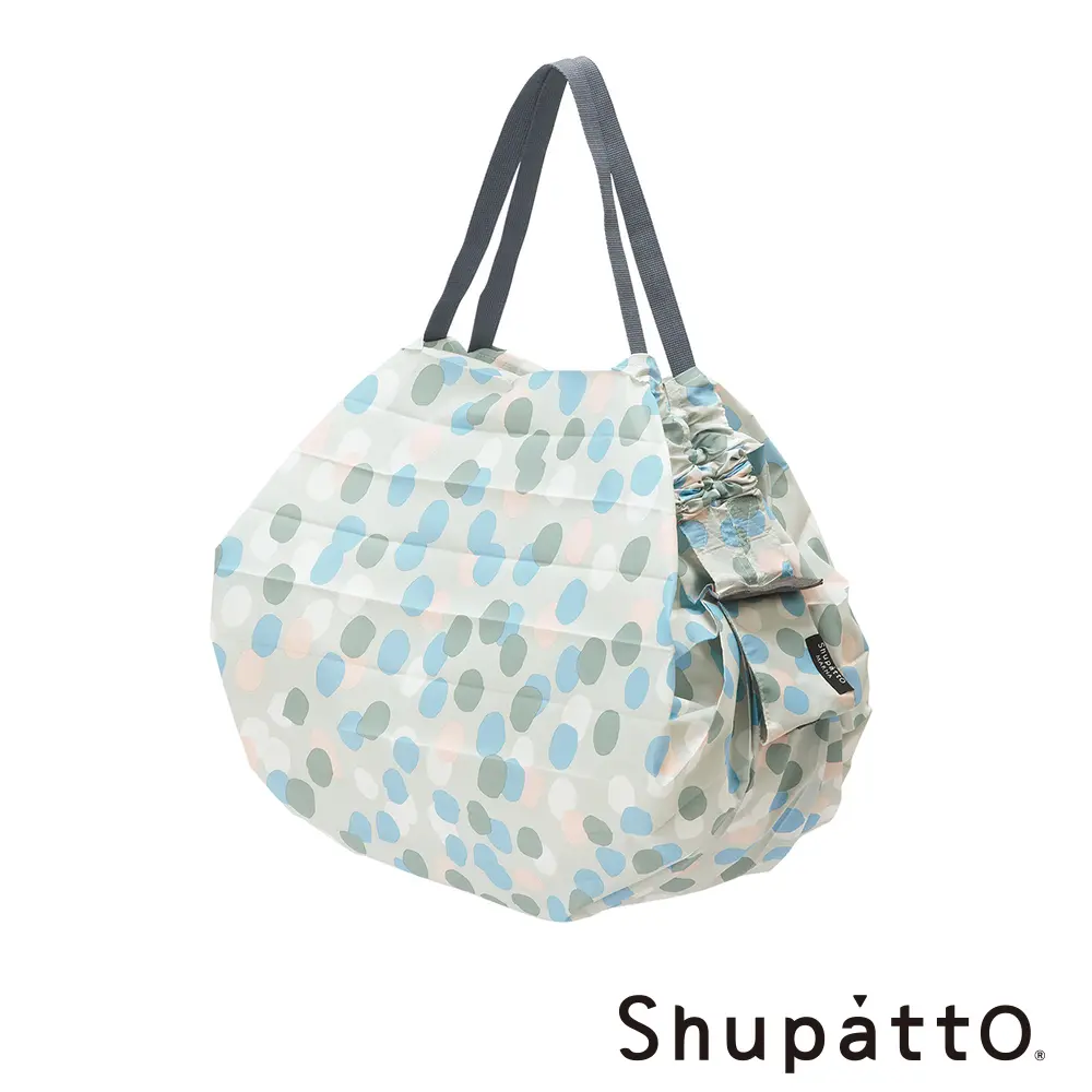 Shupatto 燈籠型秒收環保啪啪包-中/ 點點綠