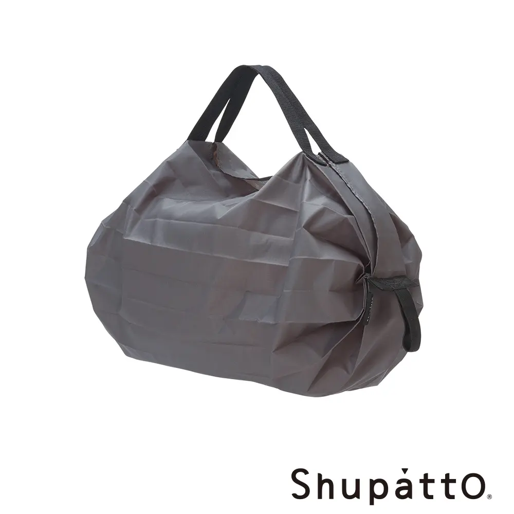 Shupatto 燈籠型素色秒收環保啪啪包-小/ 鐵灰