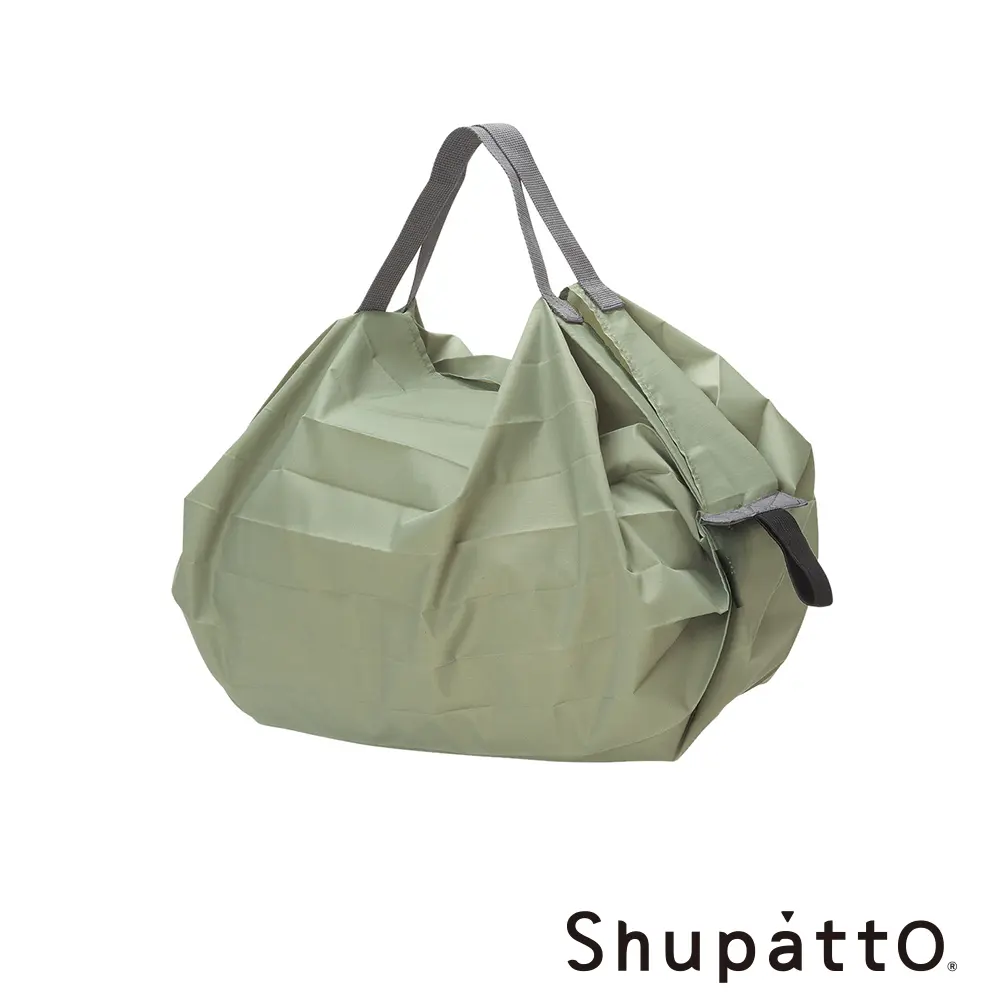Shupatto 燈籠型素色秒收環保啪啪包-小/ 林綠