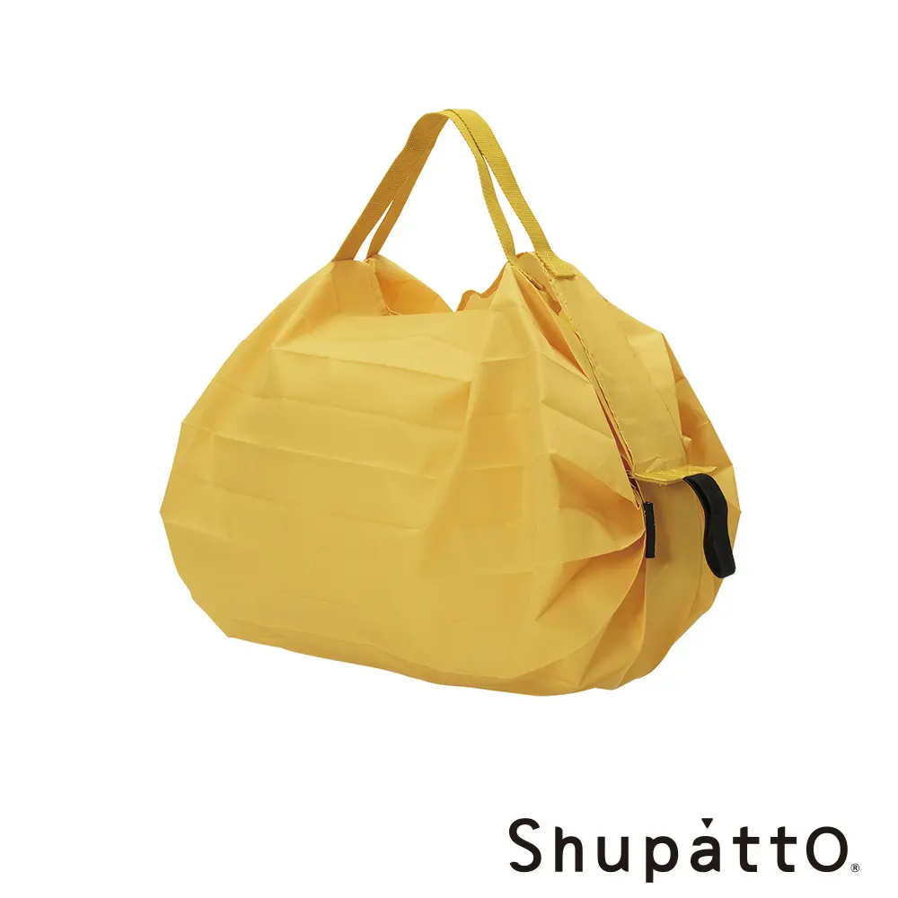 Shupatto 燈籠型素色秒收環保啪啪包-小/ 芥黃