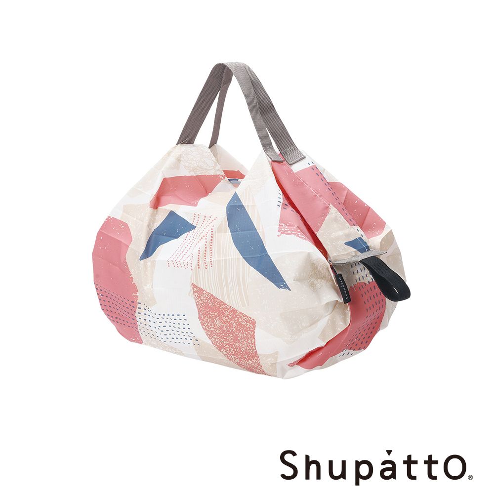 Shupatto 燈籠型秒收環保啪啪包-小/ 幾何粉