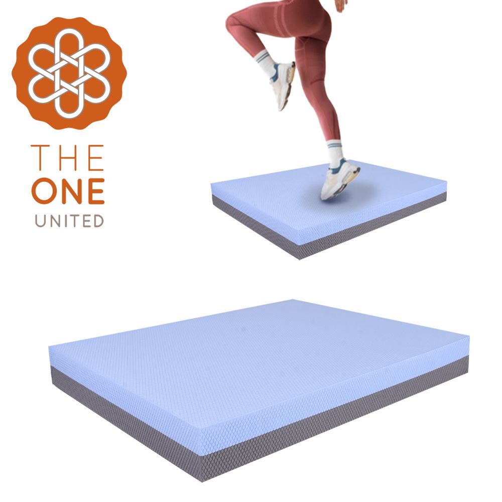 【The One】加大加厚雙層高彈止滑TPE超慢跑墊60mm/多功能跪墊/核心訓練墊/止滑多功能墊/跳繩墊/超慢跑墊/瑜珈跪墊 支撐墊 猿猴式超慢跑 大地回春超慢跑)(三色)/ 藍灰