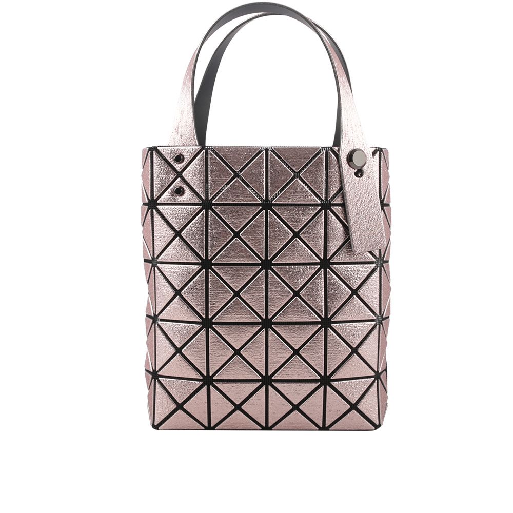 【ISSEY MIYAKE】BAO BAO 5X4 立體金屬色迷你方盒手提包(玫瑰粉)/ 平行輸入