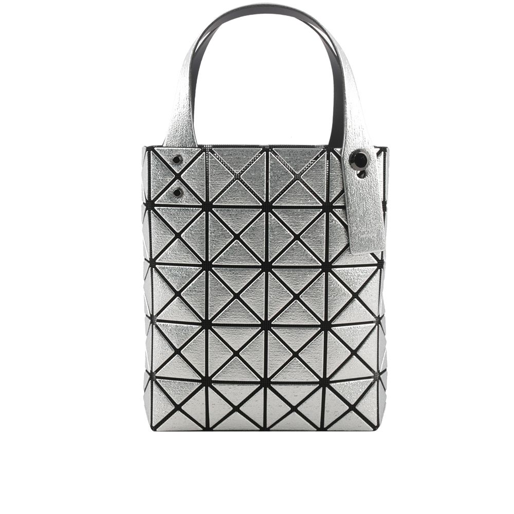 【ISSEY MIYAKE】BAO BAO 5X4 立體金屬色迷你方盒手提包(銀色)/ 平行輸入