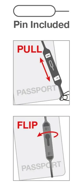 travelmall多功能護照書籤Sim卡收納器