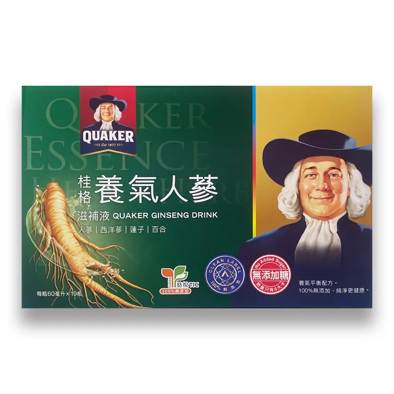 【桂格】無糖養氣人蔘盒裝 19瓶/盒