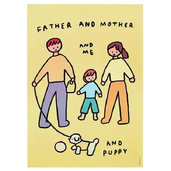 韓國ZERO PER ZERO A3 海報/ Family of three & Puppy