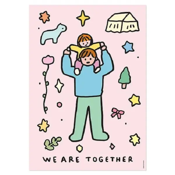 韓國ZERO PER ZERO A3 海報/ Piggy back Pink/ Together