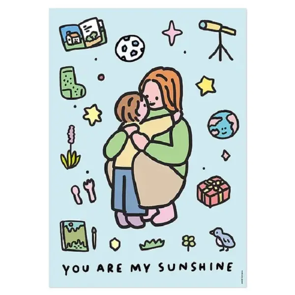 韓國ZERO PER ZERO A3 海報/ Hug light blue/ Sunshine