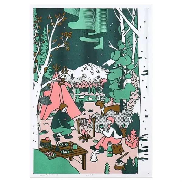 韓國ZERO PER ZERO A3 Riso海報/ Camping