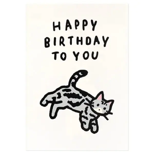 韓國ZERO PER ZERO 生日卡/ 虎斑貓