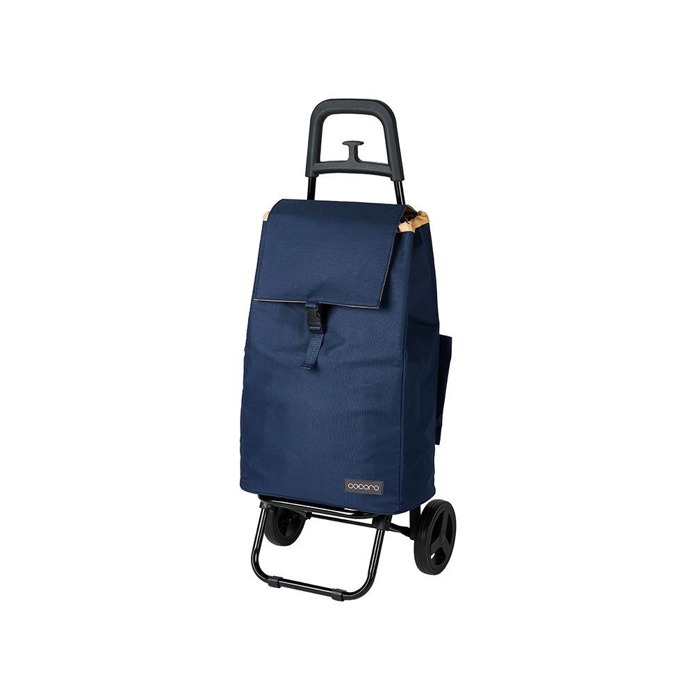 日本cocoro PLAIN COLOR 保溫保冷摺疊購物車-40L-多色可選/ 經典藍