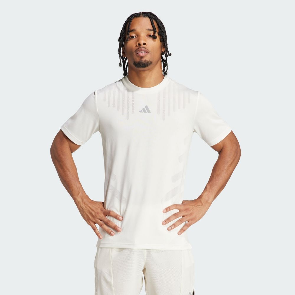【ADIDAS】HIIT AIRCHILL 短袖上衣/白/男款-IS3736/ L