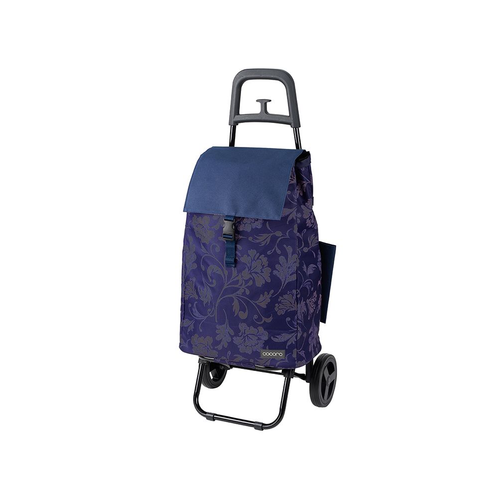 日本cocoro Grace 印花系列保溫保冷摺疊購物車-40L-多色可選/ 經典藍