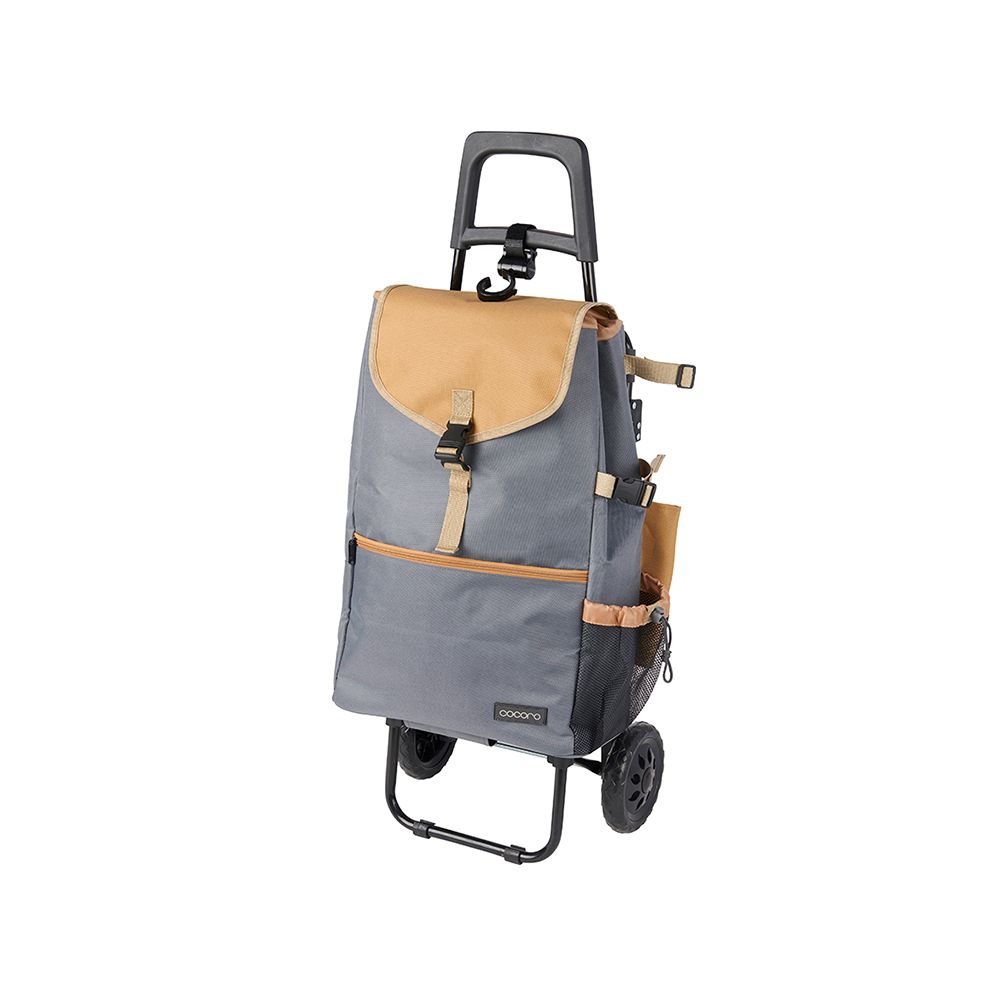 日本cocoro MORRY 多功能保溫保冷摺疊購物車(附座椅)-40L-多色可選/ 雅痞灰